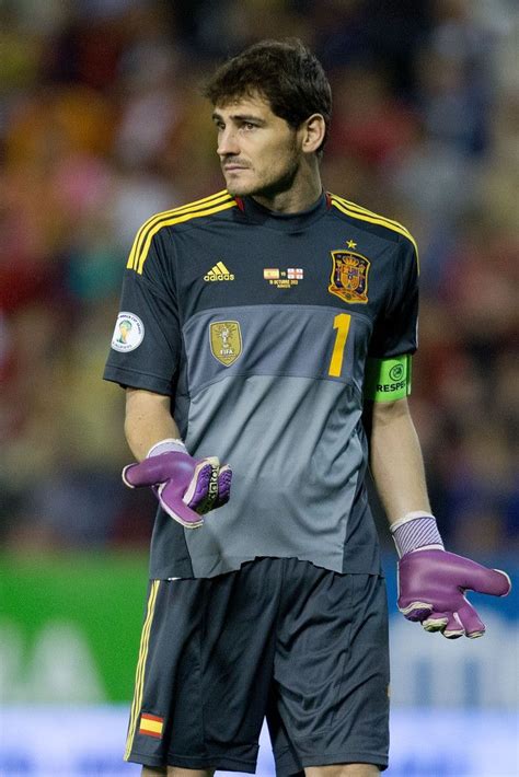Goalkeeper Iker Casillas Of Spain Reacts During The Fifa 2014 World Cup