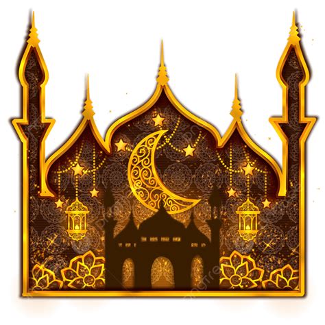 Hình ảnh Gambar Ornamen Yang Berbentuk Masjid Di Bulan Ramadhan Png