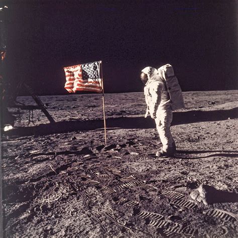 Astronaut Edwin E Buzz Aldrin Jr Poses For A Photograph Beside The