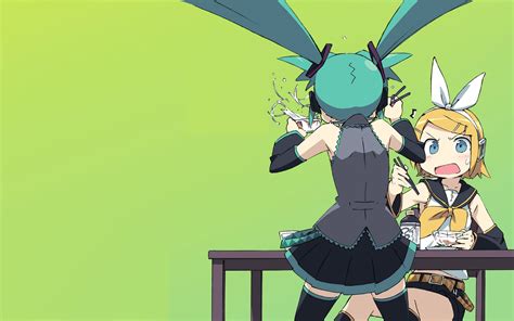 Fond Décran Illustration Anime Dessin Animé Vocaloïde Hatsune