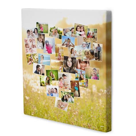 Heart Shaped Photo Collage Canvas Heart Shaped Photo Canvas