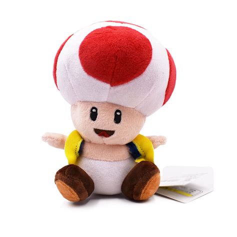 Super Mario Bros Sitting Mushroom Toad Stuffed Toy Plush Doll 7inch Best T 764931888396 Ebay