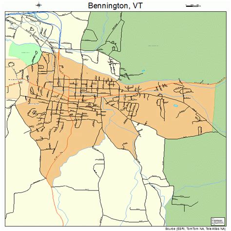 Bennington Vermont Street Map 5004750