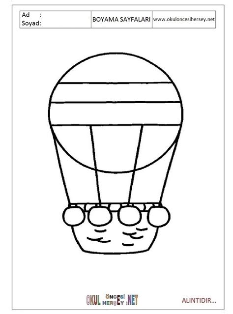 Balon Boyama Sayfaları