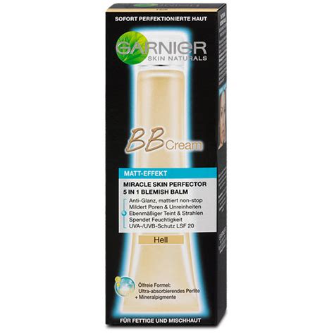 Our bb cream range renews radiance, brightens complexion, evens skin tone and hydrates skin for up to 24 hours after application. Garnier Skin Naturals BB Cream Matt-Effekt