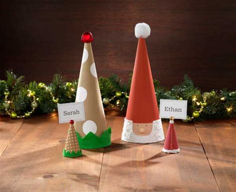 Paper Mache Santa And Elf Cones Craft Warehouse