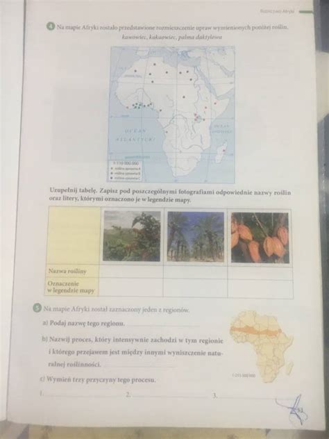 Geografia Sprawdzian Klasa 8 Afryka - Rolnictwo Afryki geografia klasa 8 ćwiczenia - Brainly.pl