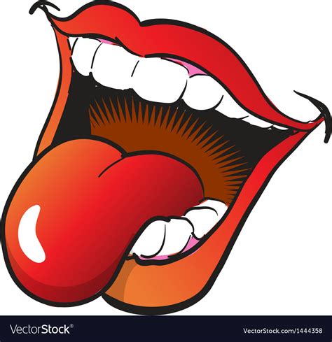 Open Mouth And Tongue Royalty Free Vector Image