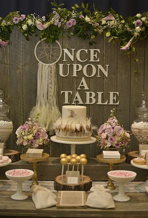 Rustic Bohemian Chic Dessert Table Wedding Party Ideas