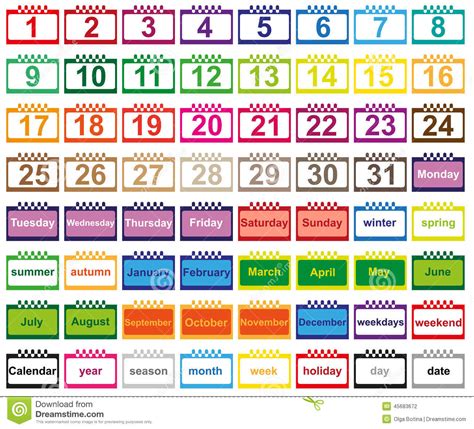 Calendar Stock Vector Illustration Of Number Winter 45683672