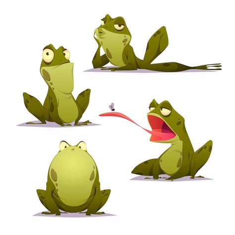 Premium Vector Flat Frog Character Illustration