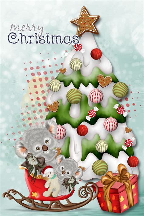 Maybe you would like to learn more about one of these? Cute Koala Christmas Card | Australian christmas, Merry christmas quotes
