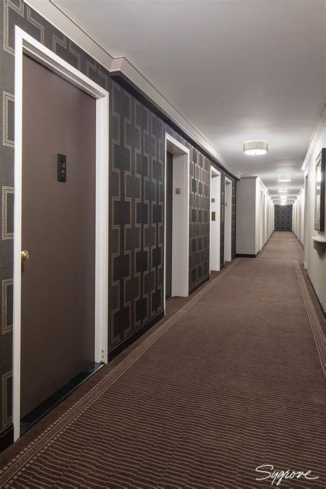 Hallway Design Apartment Doors Wallcovering Carpet Pattern Nyc