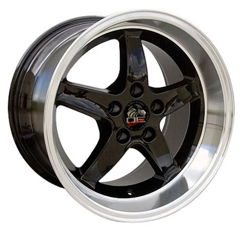 17 Fits Ford Mustang Cobra R Deep Dish Wheel Black Machd Lip 17x15