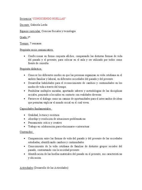 Secuencia Tercer Grado Pasado Presente Pdf Evaluación Maestros