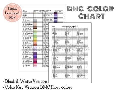Dmc Floss Color Chart To Print My Xxx Hot Girl