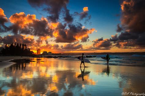 Rainbow Bay Sunset Sunset Surfers Paradise Gold Coast