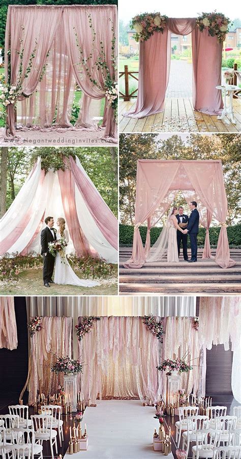 Romantic Dusty Rose Wedding Backdrop Ideas