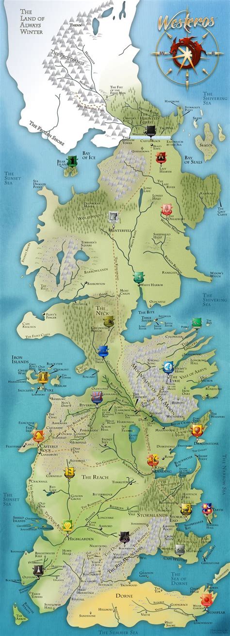 Game Of Thrones Map Westeros Map Map Games