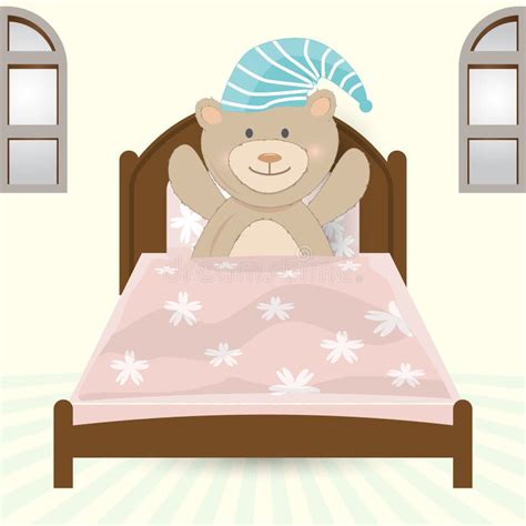 Cartoon Bed Teddy Bear Stock Illustrations 882 Cartoon Bed Teddy Bear