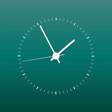 Clock Icon Vector Illustration Office Clock On Green Background