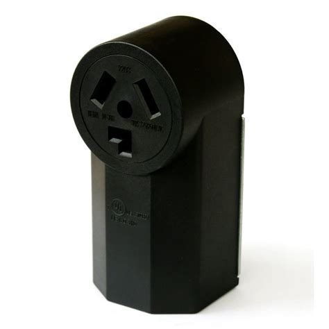 Utilitech Black 30 Amp Round Dryer Power Outlet Industrial At