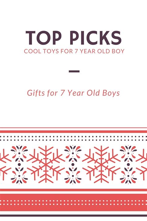 If you can't find a fun gift for kids, have a go at making one. Cool Toys for 7 Year Old Boy Christmas Gifts 2016 - BEST ...