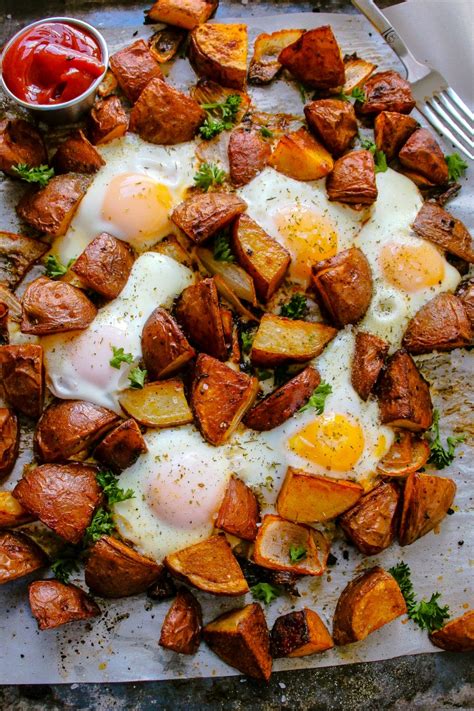 Egg And Crispy Potato Breakfast Sheet Pan Layers Of Happiness