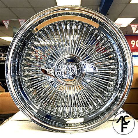 15x7 Wire Wheels Standard 100 Spoke Straight Lace Chrome Rims Wire Wheel Connect