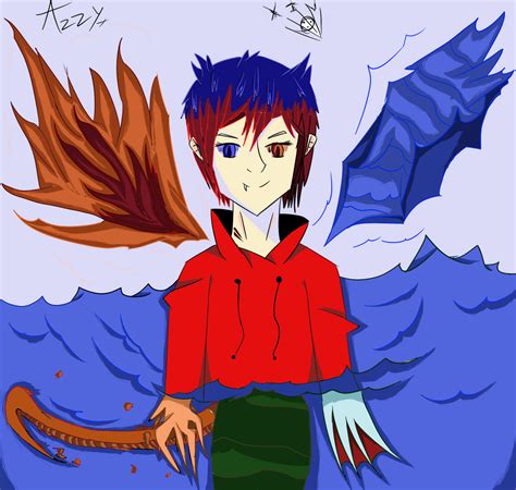 Azzy Oc Fire And Ice By Xivmoonclaws On Deviantart