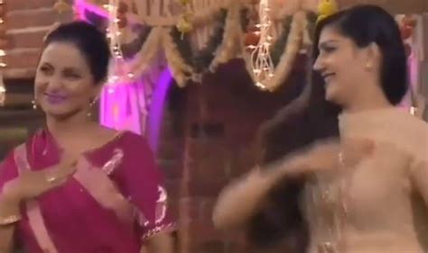 Haryanvi Dancer Sapna Choudhary And Television Hottie Hina Khan Flaunt