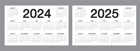 Un Calendario Semplice Da 2024 Anni Illustrazione Vettoriale
