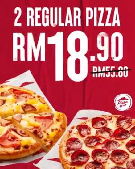 Pizza Hut 2 Regular Pizza Rm1890 Promotion Valid Until 31 October 2021
