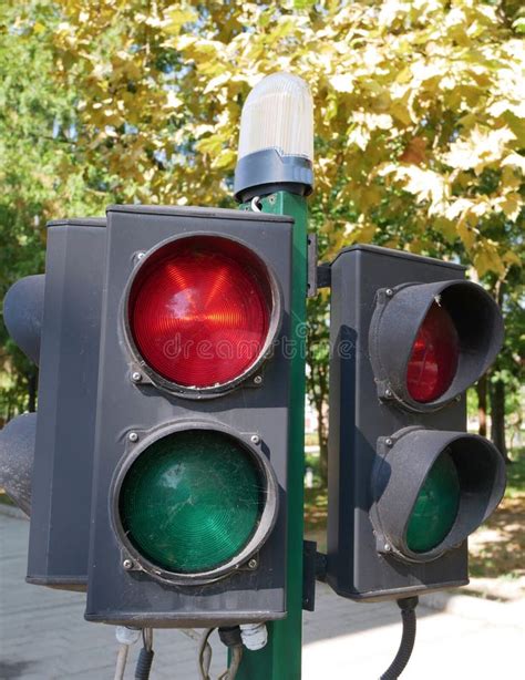 Red And Green Traffic Lights Stock Image Image Of Selective Focus