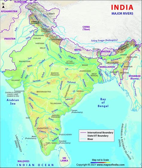 Rivers Of India Map Upsc Map Of World