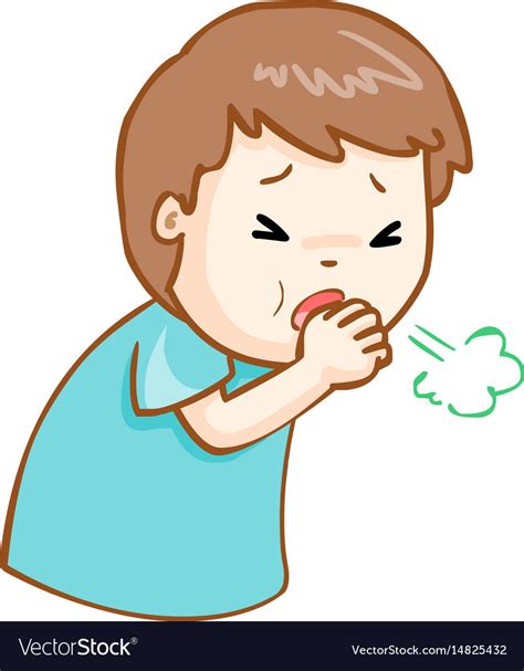 Little Girl Coughing Cartoon Vector Clipart Friendlystock Cartoon