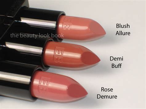 A Closer Look At Edward Bess Blush Allure Demi Buff And Rose Demure Lipsticks The Beauty Look Book
