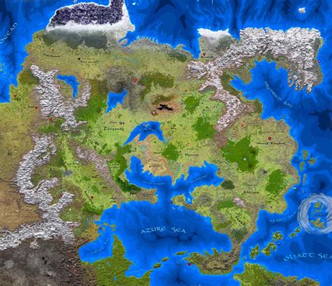 Flanaess Oerth Greyhawk Map Dungeons And Dragons Fantasy World Map