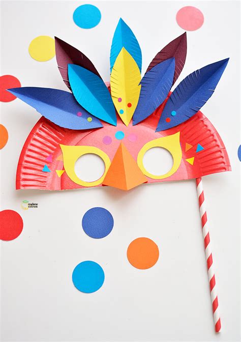 How To Make Feathered Carnival Mask Art And Craft Ideas