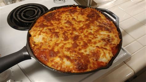 Homemade Cast Iron Skillet Lasagna Rfood