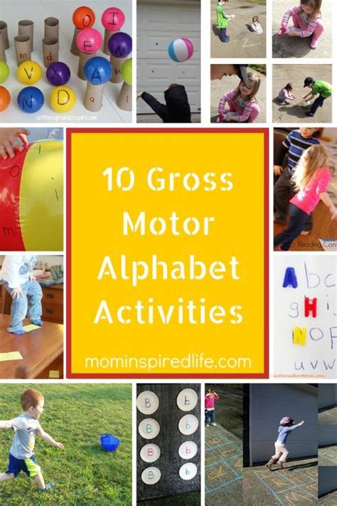This has some great info for the pre k and kinders teachers or anyone needing movement ideas for young children. 10 Gross Motor Alphabet Activities for Preschoolers ...