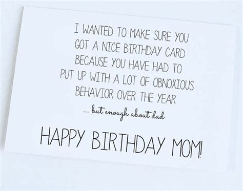 Funny Quotes To Say To Your Mom On Her Birthday Image