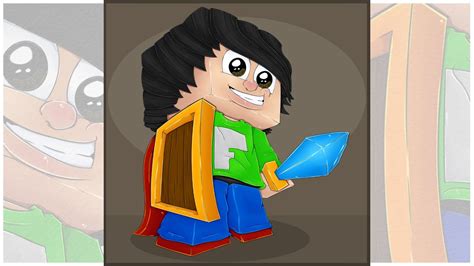 Speed Art Of Fuziondroid Minecraft Cartoon Profile Youtube