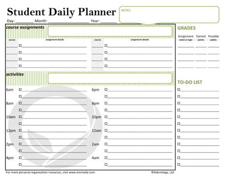 Free 15 Study Planner Templates In Pdf Ms Word