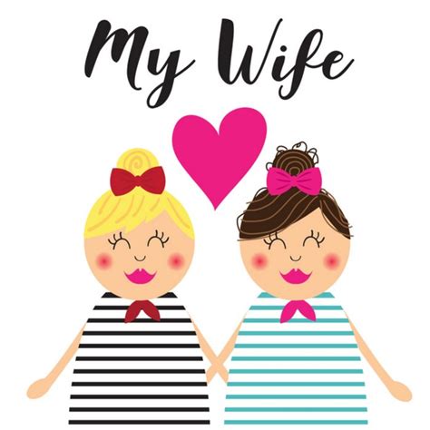 Cute Women Side By Side Same Sex My Wife Card Moonpig