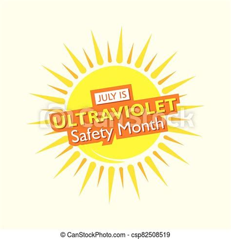 Ultraviolet Safety Month Awareness Poster Vector Illustration Of