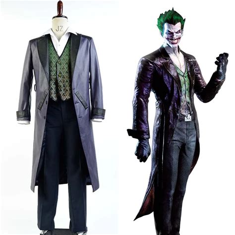 Batman Arkham Origins Blackgate Joker Outfit Cosplay Costume For Men