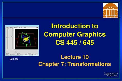 Ppt Introduction To Computer Graphics Cs 445 645 Lecture 10 Chapter
