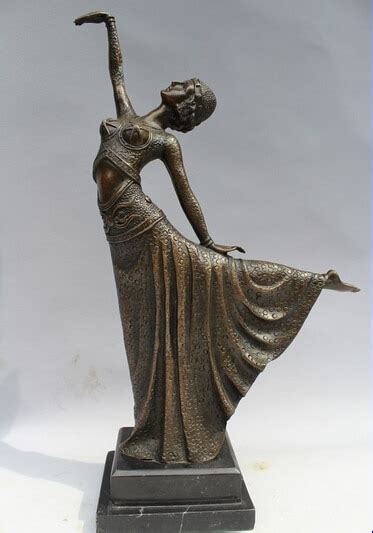 Free 16western Art Sculpture Bronze Marble Belle Women Dancing Girl