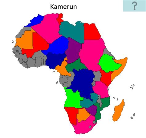 Slepá Mapa Afriky Státy Mapa